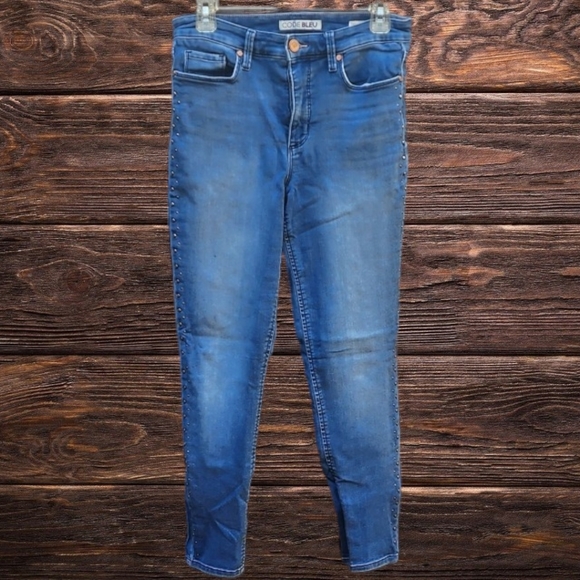 Studded High Rise Skinny jeans size 6 - Picture 3 of 3